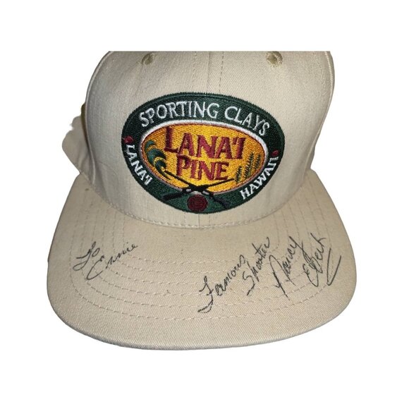 Lanai Pine Sporting Clays Signed Cap ESH El Segundo Hat Beige Adjustable Strapba - Picture 1 of 7